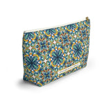 Amalfi Coast Ceramic Tiles Accessory Pouch w T-bottom - AMALFITANA STORE