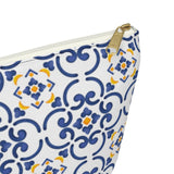 Amalfi Coast Ceramic Tiles Accessory Pouch w T-bottom - AMALFITANA STORE