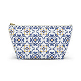 Amalfi Coast Ceramic Tiles Accessory Pouch w T-bottom - AMALFITANA STORE