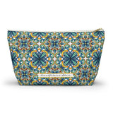 Amalfi Coast Ceramic Tiles Accessory Pouch w T-bottom - AMALFITANA STORE
