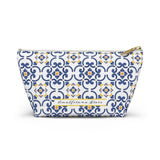 Amalfi Coast Ceramic Tiles Accessory Pouch w T-bottom - AMALFITANA STORE