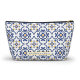Amalfi Coast Ceramic Tiles Accessory Pouch w T-bottom - AMALFITANA STORE