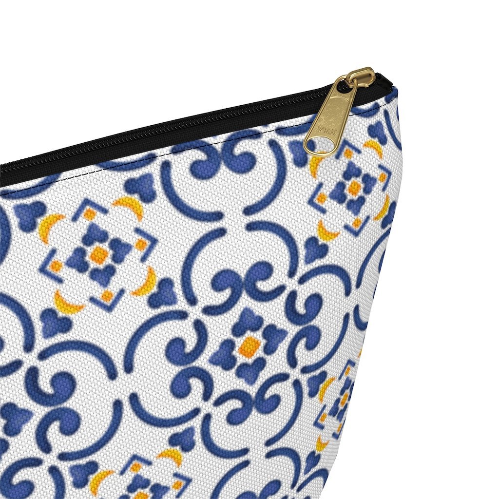 Amalfi Coast Ceramic Tiles Accessory Pouch w T-bottom - AMALFITANA STORE