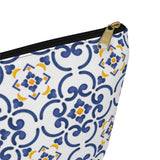 Amalfi Coast Ceramic Tiles Accessory Pouch w T-bottom - AMALFITANA STORE