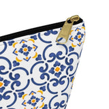 Amalfi Coast Ceramic Tiles Accessory Pouch w T-bottom - AMALFITANA STORE
