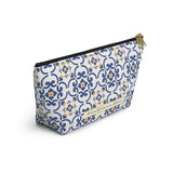 Amalfi Coast Ceramic Tiles Accessory Pouch w T-bottom - AMALFITANA STORE