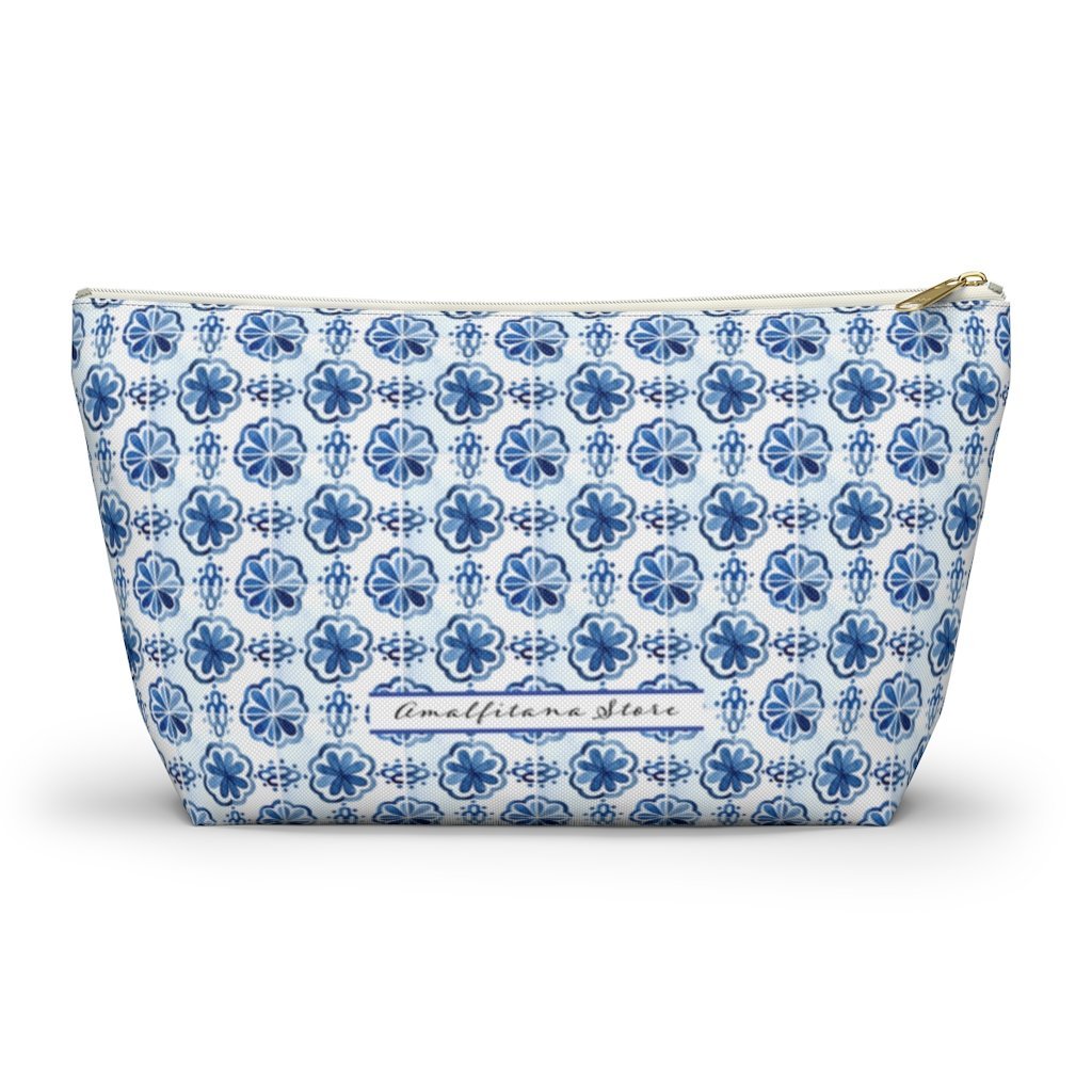 Amalfi Coast Ceramic Tiles Accessory Pouch w T-bottom - AMALFITANA STORE