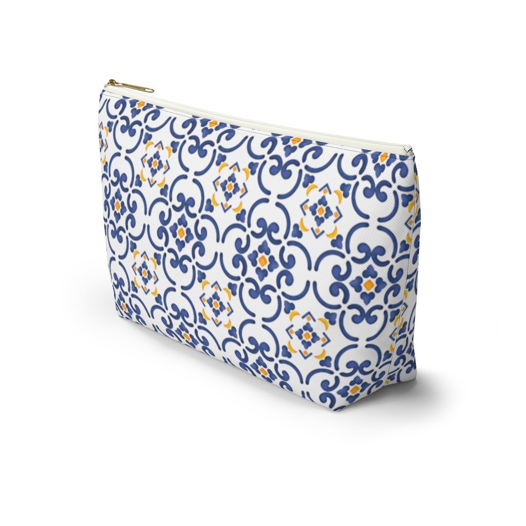 Amalfi Coast Ceramic Tiles Accessory Pouch w T-bottom - AMALFITANA STORE