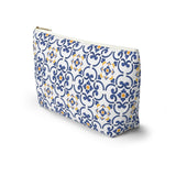 Amalfi Coast Ceramic Tiles Accessory Pouch w T-bottom - AMALFITANA STORE