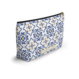Amalfi Coast Ceramic Tiles Accessory Pouch w T-bottom - AMALFITANA STORE