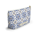 Amalfi Coast Ceramic Tiles Accessory Pouch w T-bottom - AMALFITANA STORE