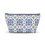 Amalfi Coast Ceramic Tiles Accessory Pouch w T-bottom - AMALFITANA STORE