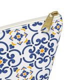 Amalfi Coast Ceramic Tiles Accessory Pouch w T-bottom - AMALFITANA STORE
