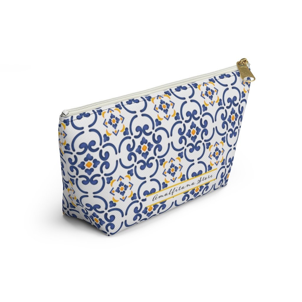 Amalfi Coast Ceramic Tiles Accessory Pouch w T-bottom - AMALFITANA STORE