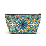 Amalfi Coast Ceramic Tiles Accessory Pouch w T-bottom - AMALFITANA STORE