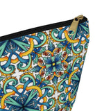 Amalfi Coast Ceramic Tiles Accessory Pouch w T-bottom - AMALFITANA STORE