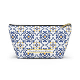 Amalfi Coast Ceramic Tiles Accessory Pouch w T-bottom - AMALFITANA STORE