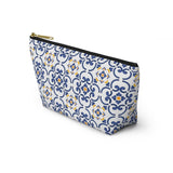 Amalfi Coast Ceramic Tiles Accessory Pouch w T-bottom - AMALFITANA STORE