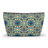 Amalfi Coast Ceramic Tiles Accessory Pouch w T-bottom - AMALFITANA STORE