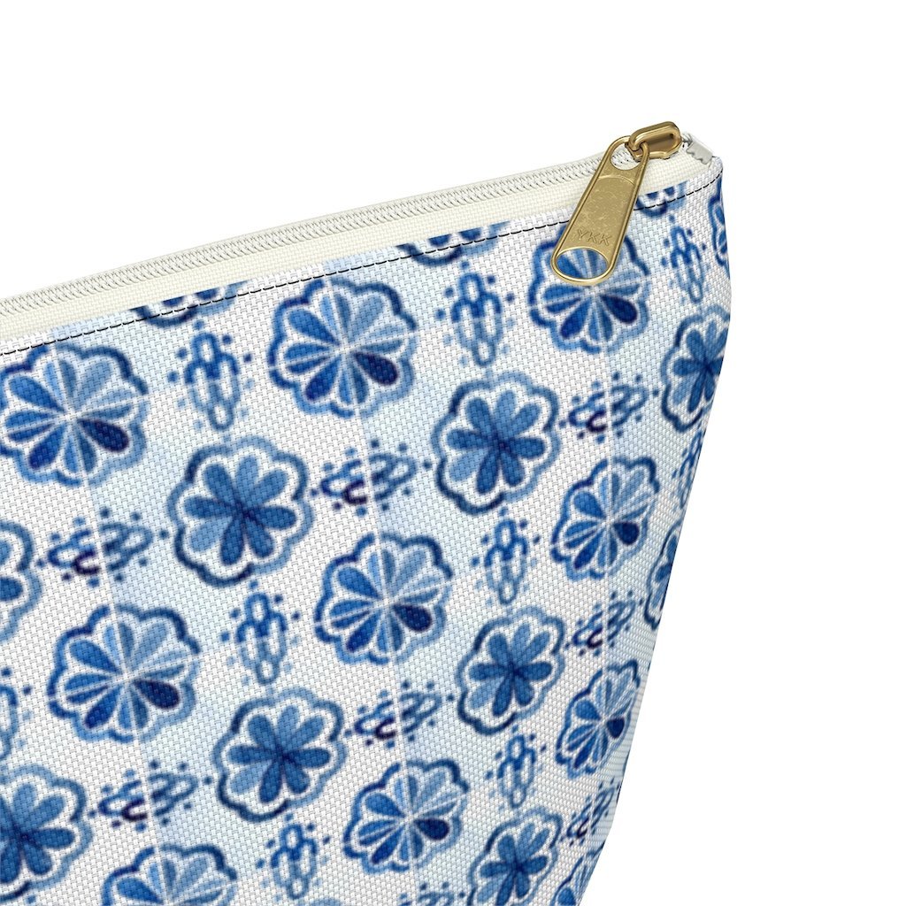 Amalfi Coast Ceramic Tiles Accessory Pouch w T-bottom - AMALFITANA STORE