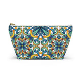 Amalfi Coast Ceramic Tiles Accessory Pouch w T-bottom - AMALFITANA STORE