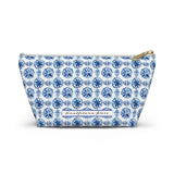 Amalfi Coast Ceramic Tiles Accessory Pouch w T-bottom - AMALFITANA STORE