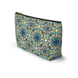 Amalfi Coast Ceramic Tiles Accessory Pouch w T-bottom - AMALFITANA STORE