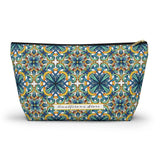 Amalfi Coast Ceramic Tiles Accessory Pouch w T-bottom - AMALFITANA STORE