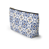 Amalfi Coast Ceramic Tiles Accessory Pouch w T-bottom - AMALFITANA STORE