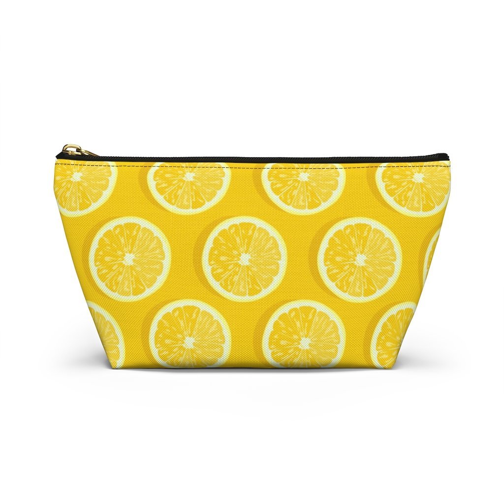 Amalfi Coast Lemons Accessory Pouch w T-bottom - AMALFITANA STORE