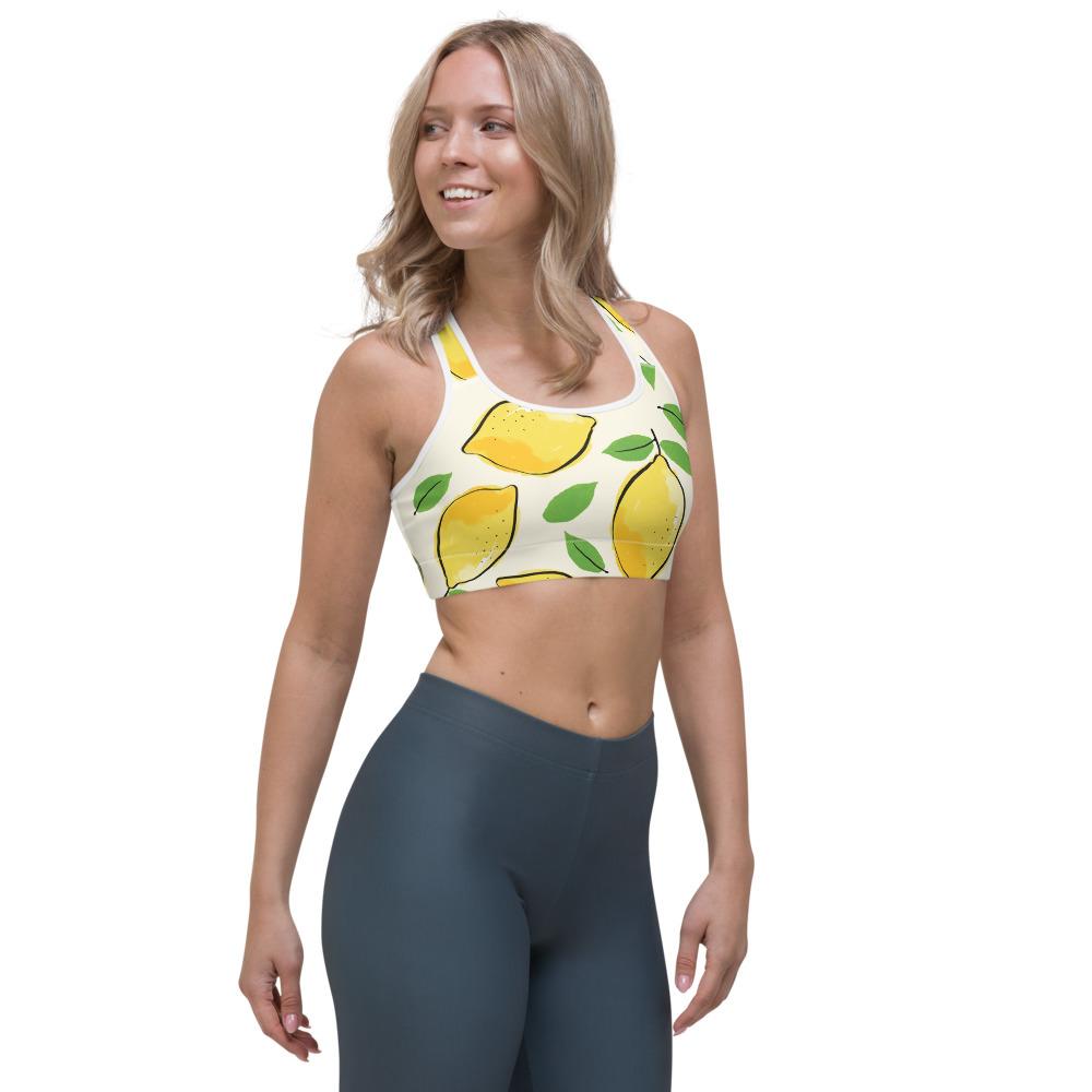 "Amalfi Coast Lemons" Sports bra - AMALFITANA STORE