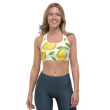 "Amalfi Coast Lemons" Sports bra - AMALFITANA STORE