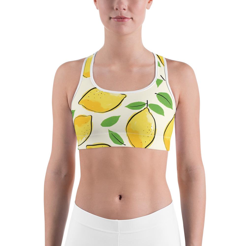 "Amalfi Coast Lemons" Sports bra - AMALFITANA STORE