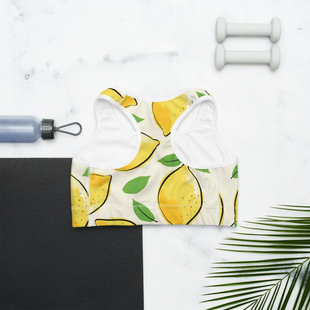 "Amalfi Coast Lemons" Sports bra - AMALFITANA STORE