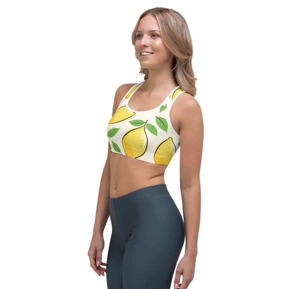 "Amalfi Coast Lemons" Sports bra - AMALFITANA STORE