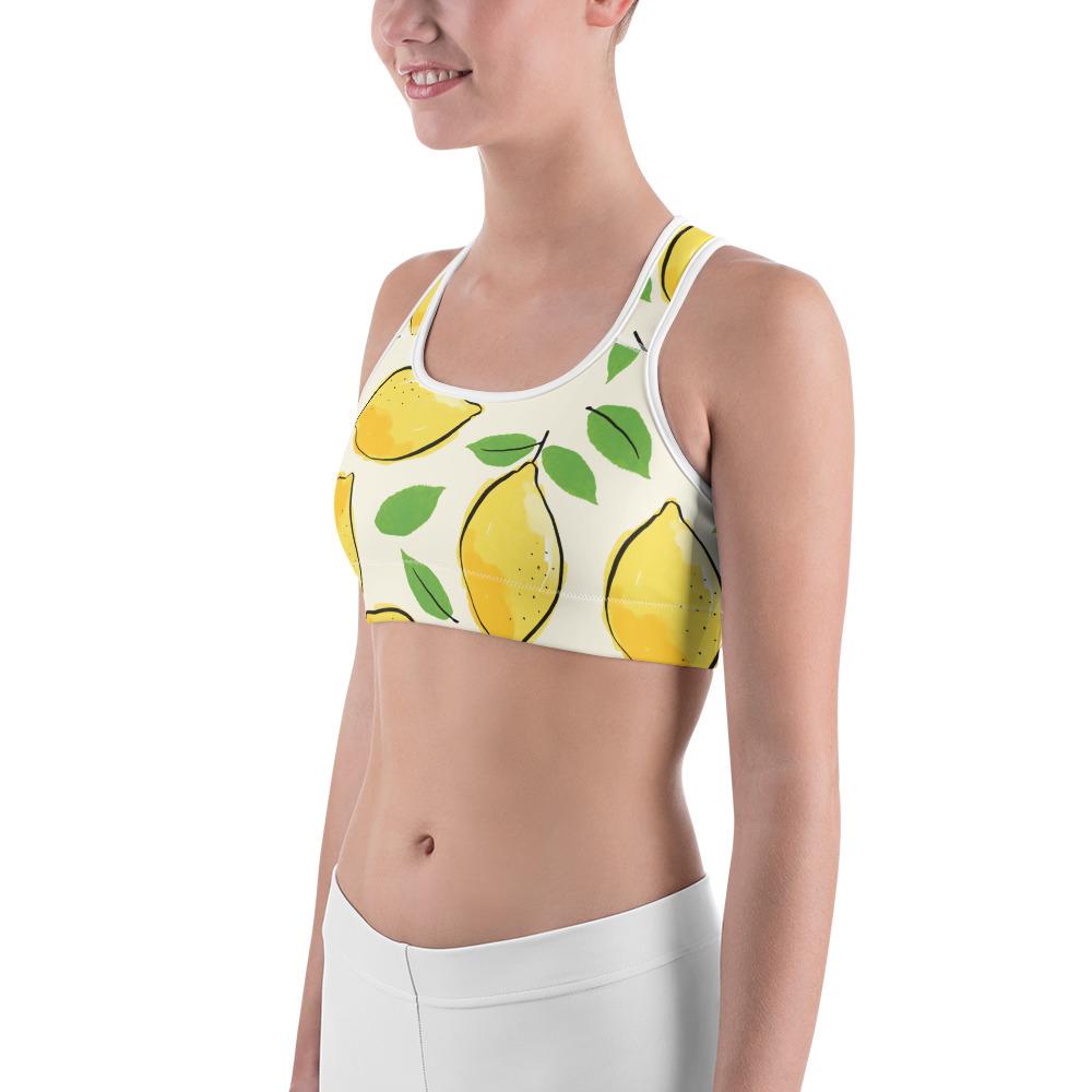 "Amalfi Coast Lemons" Sports bra - AMALFITANA STORE