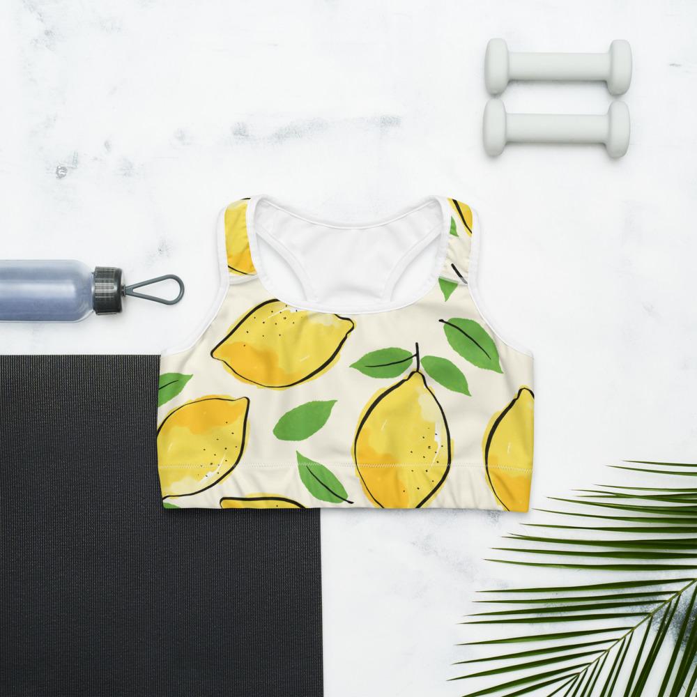 "Amalfi Coast Lemons" Sports bra - AMALFITANA STORE