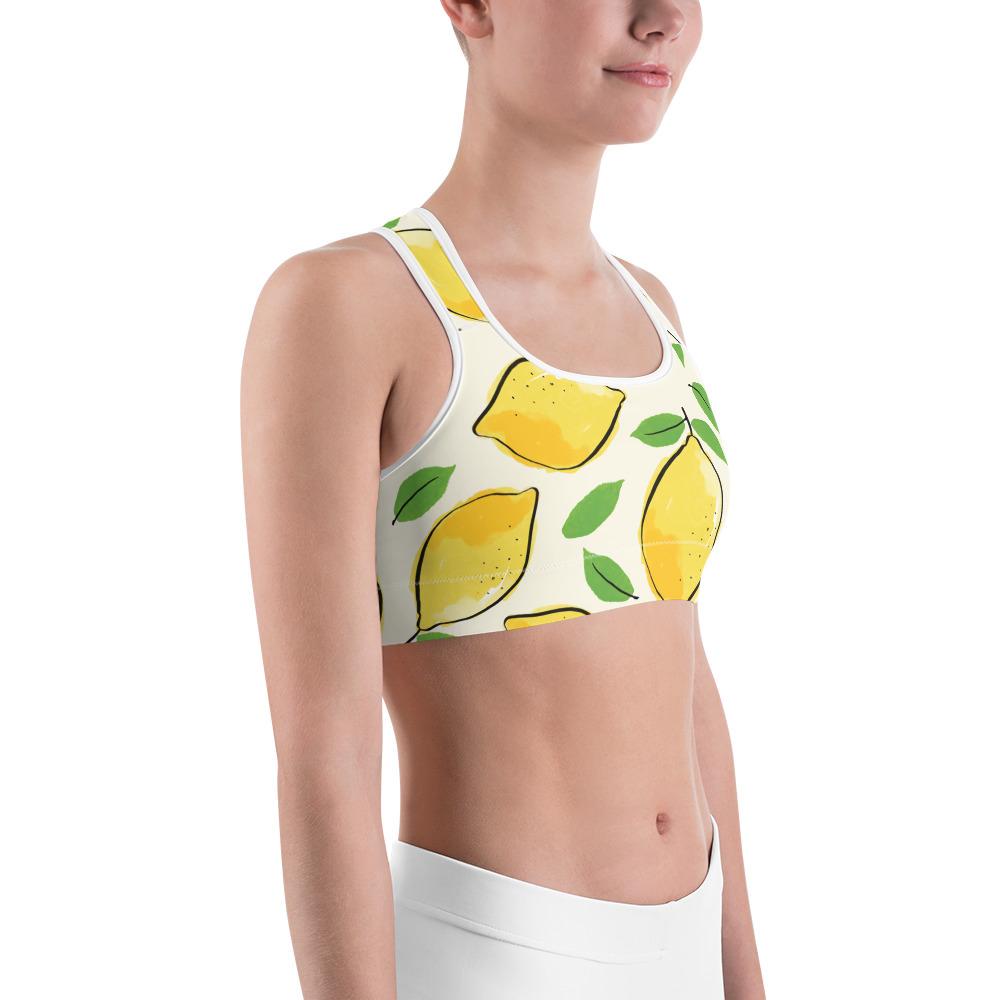 "Amalfi Coast Lemons" Sports bra - AMALFITANA STORE