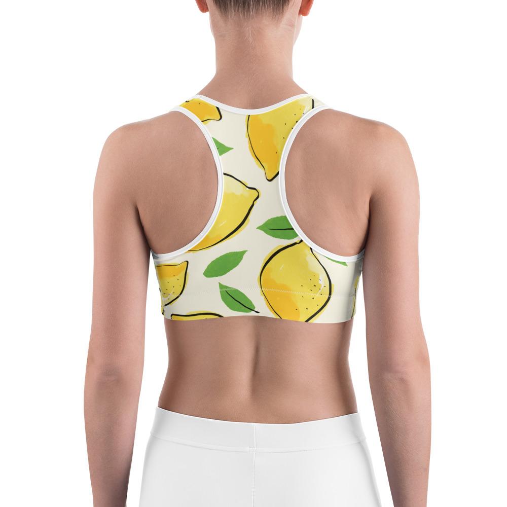 "Amalfi Coast Lemons" Sports bra - AMALFITANA STORE