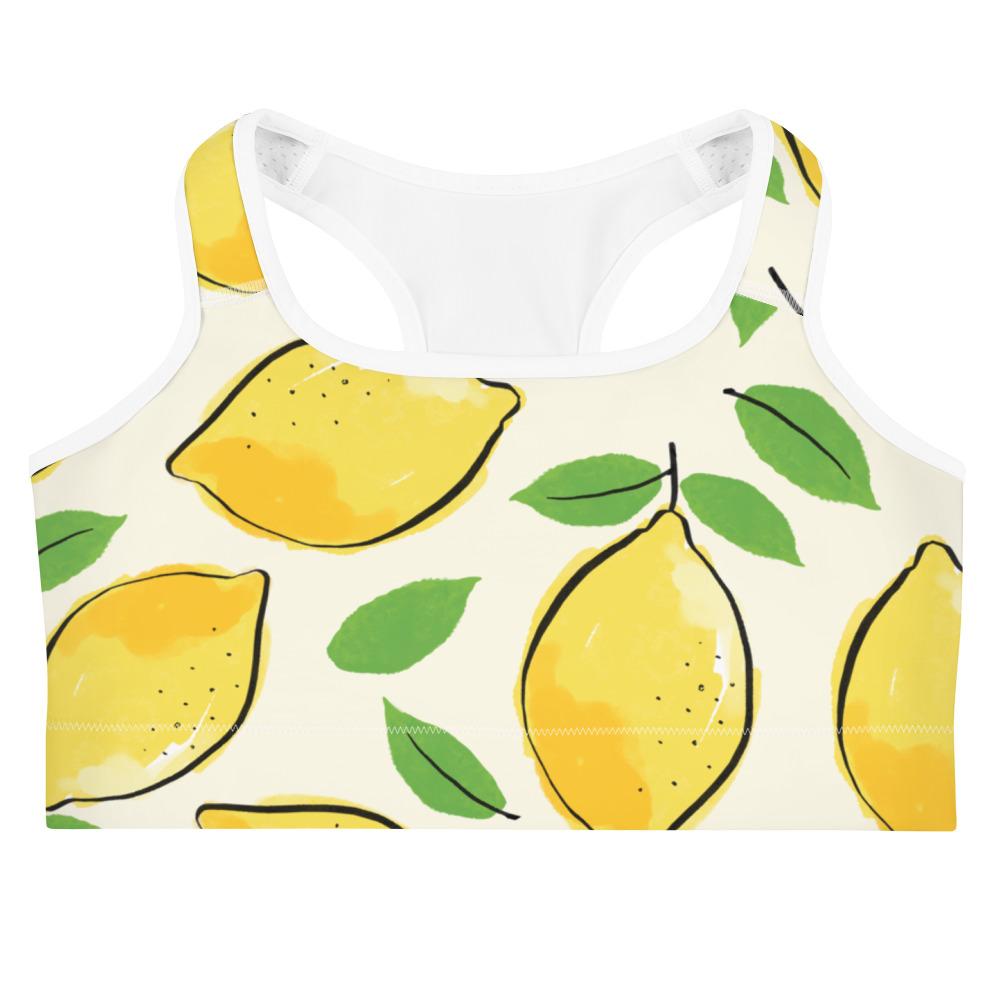 "Amalfi Coast Lemons" Sports bra - AMALFITANA STORE
