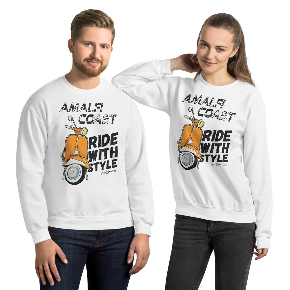 Amalfi Coast Ride with Style - Vespa Collection - Unisex Sweatshirt - AMALFITANA STORE