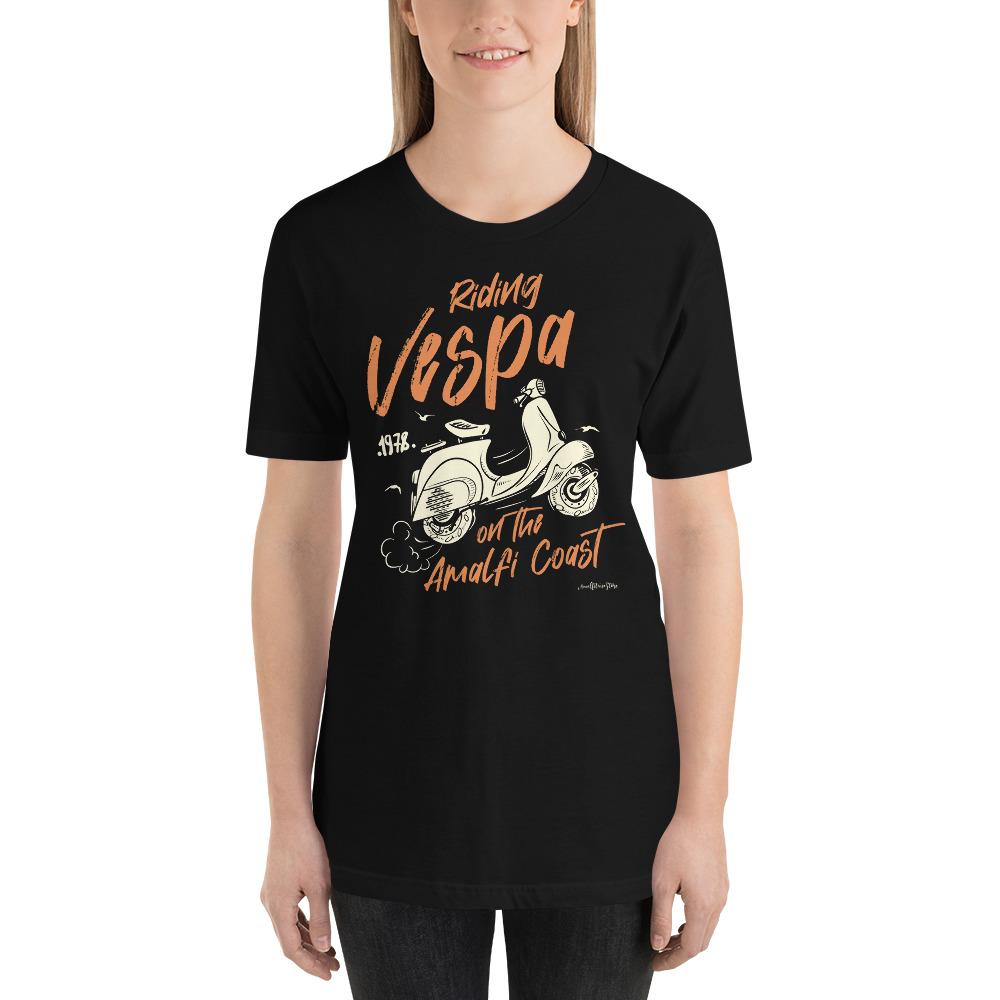 Amalfi Coast Vespa Short-Sleeve Unisex T-Shirt Bella+Canvas - AMALFITANA STORE
