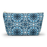 "Blue Positano" Amalfi Coast Ceramic Tiles Accessory Pouch w T-bottom - AMALFITANA STORE
