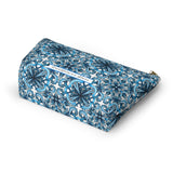 "Blue Positano" Amalfi Coast Ceramic Tiles Accessory Pouch w T-bottom - AMALFITANA STORE