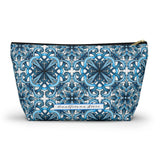 "Blue Positano" Amalfi Coast Ceramic Tiles Accessory Pouch w T-bottom - AMALFITANA STORE