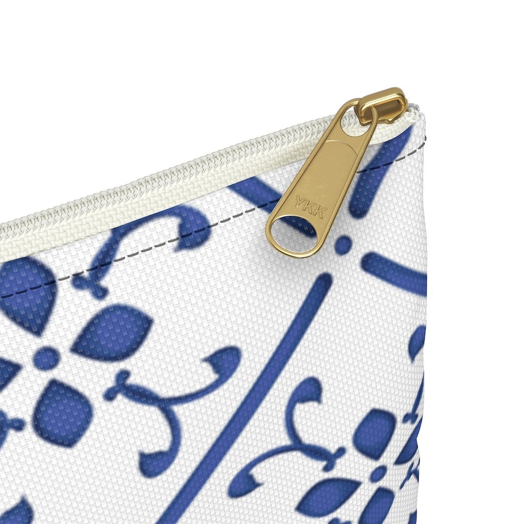 Blue Praiano Tiles Accessory Pouch - AMALFITANA STORE