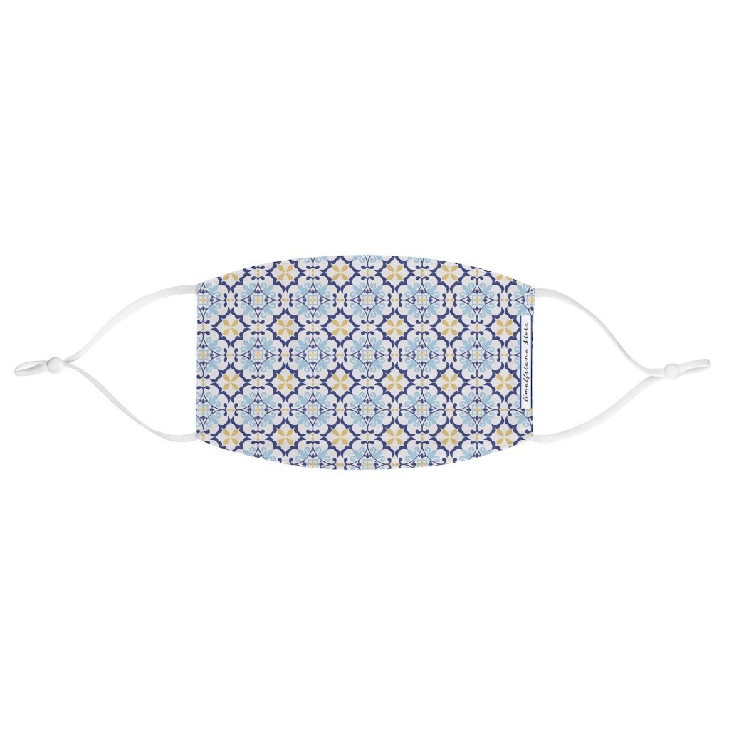 Capri Blu Tiles Fabric Face Mask - AMALFITANA STORE