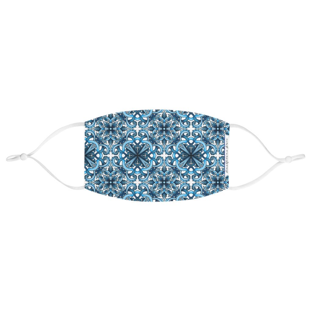 Capri Blue Fabric Face Mask - AMALFITANA STORE