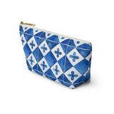 Capri Ceramics Tiles Accessory Pouch w T-bottom Travel Bag - AMALFITANA STORE