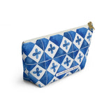 Capri Ceramics Tiles Accessory Pouch w T-bottom Travel Bag - AMALFITANA STORE